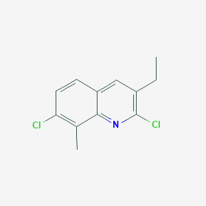 molecular formula C12H11Cl2N B3363532 2,7-Dichloro-3-ethyl-8-methylquinoline CAS No. 1031928-01-4