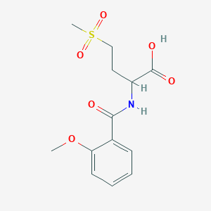 molecular formula C13H17NO6S B3363547 4-Methanesulfonyl-2-[(2-methoxyphenyl)formamido]butanoic acid CAS No. 1032039-85-2