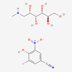 molecular formula C14H20IN3O8 B3363825 Nitroxinil meglumate CAS No. 10532-59-9