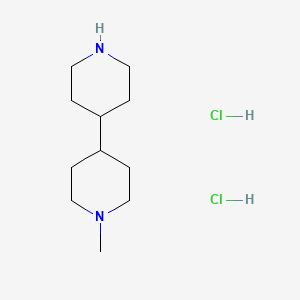 molecular formula C11H24Cl2N2 B3363906 1-Methyl-4,4'-bipiperidine dihydrochloride CAS No. 1071634-39-3