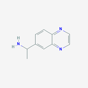 molecular formula C10H11N3 B3363910 1-(Quinoxalin-6-YL)ethanamine CAS No. 1073429-20-5