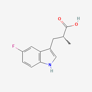 molecular formula C12H12FNO2 B3364136 (R)-3-(5-Fluoro-1H-indol-3-yl)-2-methyl-propionic acid CAS No. 1103518-40-6