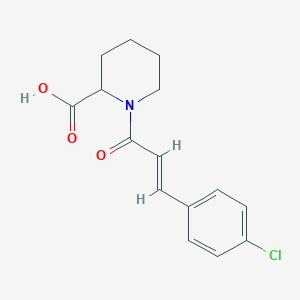 B3364138 1-[(2E)-3-(4-chlorophenyl)prop-2-enoyl]piperidine-2-carboxylic acid CAS No. 1103961-49-4