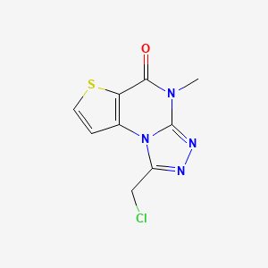 12-(Chloromethyl)-8-methyl-5-thia-1,8,10,11-tetrazatricyclo[7.3.0.02,6]dodeca-2(6),3,9,11-tetraen-7-one