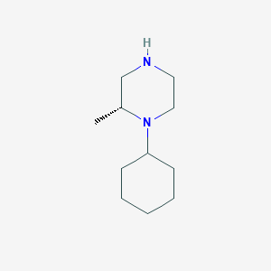 molecular formula C11H22N2 B3364280 (R)-1-Cyclohexyl-2-methyl-piperazine CAS No. 1134675-36-7