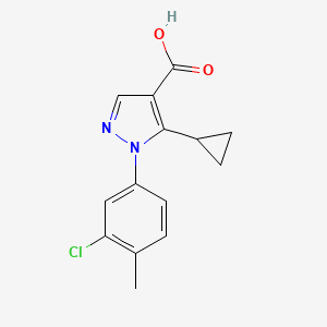 1-(3-chloro-4-methylphenyl)-5-cyclopropyl-1H-pyrazole-4-carboxylic acid