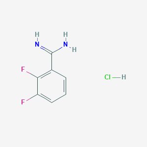 molecular formula C7H7ClF2N2 B3364320 2,3-Difluoro-benzamidine hydrochloride CAS No. 1138036-26-6