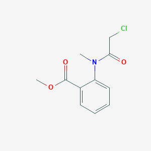 molecular formula C11H12ClNO3 B3364329 methyl 2-(2-chloro-N-methylacetamido)benzoate CAS No. 1140-19-8