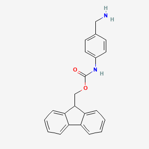 molecular formula C22H20N2O2 B3364333 (9H-Fluoren-9-yl)methyl (4-(aminomethyl)phenyl)carbamate CAS No. 1140067-27-1