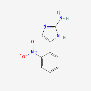 molecular formula C9H8N4O2 B3364342 5-(2-nitrophenyl)-1H-imidazol-2-amine CAS No. 1141669-75-1