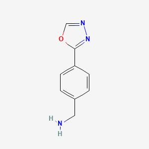 molecular formula C9H9N3O B3364357 [4-(1,3,4-Oxadiazol-2-yl)phenyl]methanamine CAS No. 1146290-53-0