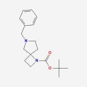 molecular formula C18H26N2O2 B3364372 tert-Butyl 6-benzyl-1,6-diazaspiro[3.4]octane-1-carboxylate CAS No. 1148044-30-7
