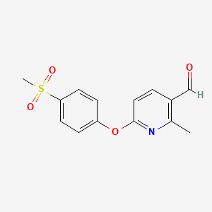 2-Methyl-6-(4-(methylsulfonyl)phenoxy)nicotinaldehyde