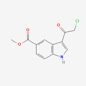 molecular formula C12H10ClNO3 B3364392 methyl 3-(2-chloroacetyl)-1H-indole-5-carboxylate CAS No. 115027-07-1