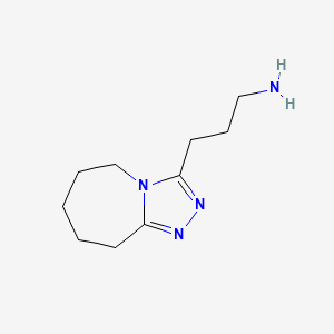 3-{5H,6H,7H,8H,9H-[1,2,4]triazolo[4,3-a]azepin-3-yl}propan-1-amine