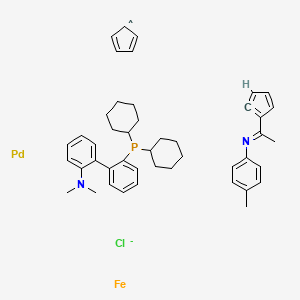 molecular formula C45H54ClFeN2PPd- B3364529 CID 138454111 CAS No. 1161360-93-5
