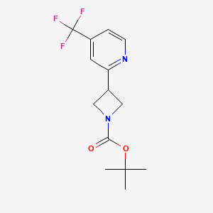 molecular formula C14H17F3N2O2 B3364535 Tert-butyl 3-(4-(trifluoromethyl)pyridin-2-yl)azetidine-1-carboxylate CAS No. 1161829-68-0