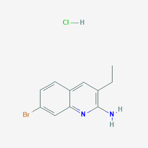 molecular formula C11H12BrClN2 B3364569 2-Amino-7-bromo-3-ethylquinoline hydrochloride CAS No. 1170592-36-5