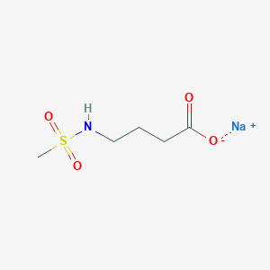 molecular formula C5H10NNaO4S B3364590 Sodium 4-methanesulfonamidobutanoate CAS No. 1170982-01-0