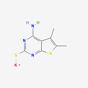 molecular formula C8H8KN3S2 B3364615 Potassium {4-amino-5,6-dimethylthieno[2,3-D]pyrimidin-2-YL}sulfanide CAS No. 1172239-27-8