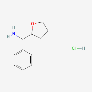 molecular formula C11H16ClNO B3364722 Oxolan-2-yl(phenyl)methanamine hydrochloride CAS No. 1181458-40-1