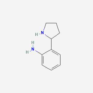 molecular formula C10H14N2 B3364781 2-(2-Pyrrolidinyl)aniline CAS No. 1185193-49-0