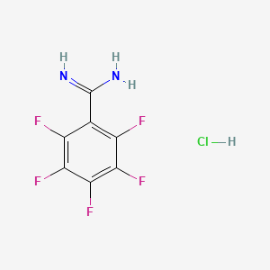 molecular formula C7H4ClF5N2 B3364822 2,3,4,5,6-Pentafluorobenzimidamide hydrochloride CAS No. 1187927-16-7