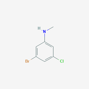 molecular formula C7H7BrClN B3364879 (3-Bromo-5-chloro-phenyl)-methyl-amine CAS No. 1187928-79-5
