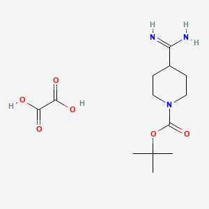 molecular formula C13H23N3O6 B3364903 1-Boc-piperidine-4-carboxamidine oxalate CAS No. 1187929-57-2