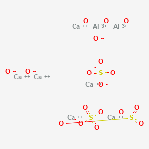 molecular formula Al2Ca6O18S3 B3365073 Hexacalcium hexaoxotris[sulfato(2-)]dialuminate(12-) CAS No. 12004-14-7