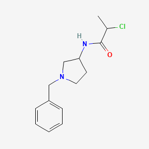 molecular formula C14H19ClN2O B3365183 N-(1-benzylpyrrolidin-3-yl)-2-chloropropanamide CAS No. 1210472-18-6