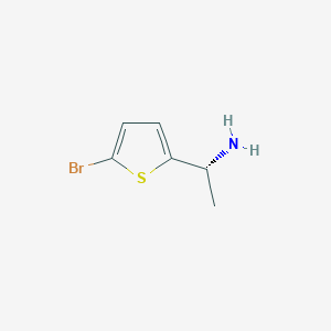 molecular formula C6H8BrNS B3365237 (1R)-1-(5-bromothiophen-2-yl)ethan-1-amine CAS No. 1213195-48-2