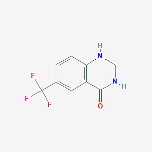 molecular formula C9H7F3N2O B3365389 6-Trifluoromethyl-2,3-dihydro-1H-quinazolin-4-one CAS No. 1220040-27-6