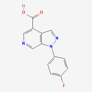 molecular formula C13H8FN3O2 B3365396 1-(4-Fluorophenyl)-1H-pyrazolo[3,4-c]pyridine-4-carboxylic acid CAS No. 1220165-92-3