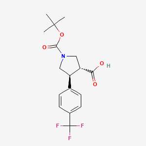 (3R,4S)-1-(tert-Butoxycarbonyl)-4-(4-(trifluoromethyl)phenyl)pyrrolidine-3-carboxylic acid