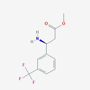 molecular formula C11H12F3NO2 B3365460 Methyl (3S)-3-amino-3-[3-(trifluoromethyl)phenyl]propanoate CAS No. 1228570-45-3