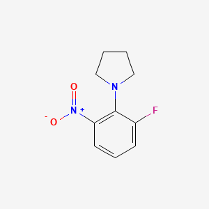 molecular formula C10H11FN2O2 B3365474 1-(2-Fluoro-6-nitrophenyl)pyrrolidine CAS No. 1233955-61-7