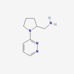 molecular formula C9H14N4 B3365576 (1-(Pyridazin-3-yl)pyrrolidin-2-yl)methanamine CAS No. 1247452-15-8