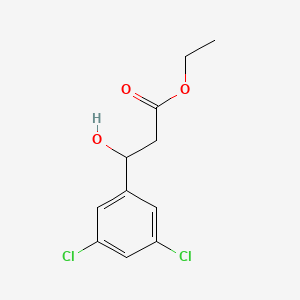 molecular formula C11H12Cl2O3 B3365597 Ethyl 3-(3,5-dichlorophenyl)-3-hydroxypropanoate CAS No. 1249380-24-2