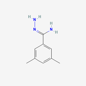 molecular formula C9H13N3 B3365638 N'-amino-3,5-dimethylbenzene-1-carboximidamide CAS No. 1251453-28-7
