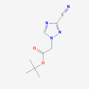 B3365644 tert-butyl 2-(3-cyano-1H-1,2,4-triazol-1-yl)acetate CAS No. 1252436-79-5