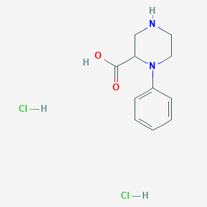 B3365658 1-Phenyl-piperazine-2-carboxylic acid dihydrochloride CAS No. 1255717-01-1