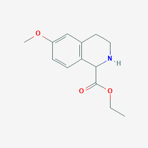 molecular formula C13H17NO3 B3365774 Ethyl 6-methoxy-1,2,3,4-tetrahydro-isoquinoline-1-carboxylate CAS No. 1260639-89-1