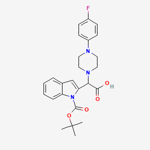 2-{Carboxy-[4-(4-fluoro-phenyl)-piperazin-1-YL]-methyl}-indole-1-carboxylic acid tert-butyl ester