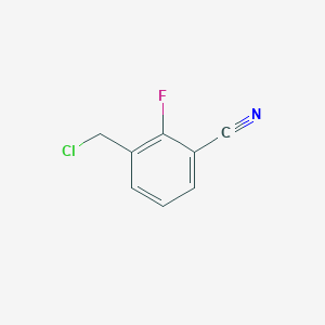molecular formula C8H5ClFN B3365809 3-(Chloromethyl)-2-fluorobenzonitrile CAS No. 1261682-61-4