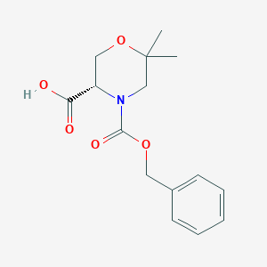 (S)-4-((Benzyloxy)carbonyl)-6,6-dimethylmorpholine-3-carboxylic acid