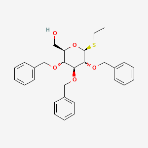 molecular formula C29H34O5S B3365860 Ethyl 2,3,4-tri-O-benzyl-b-D-thioglucopyranoside CAS No. 126461-54-9