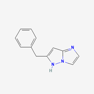 molecular formula C12H11N3 B3365995 6-(Phenylmethyl)-1H-imidazo(1,2-b)pyrazole CAS No. 130599-24-5