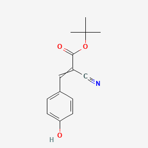 molecular formula C14H15NO3 B3366090 tert-Butyl 2-Cyano-3-(4-hydroxyphenyl)acrylate CAS No. 1314039-21-8