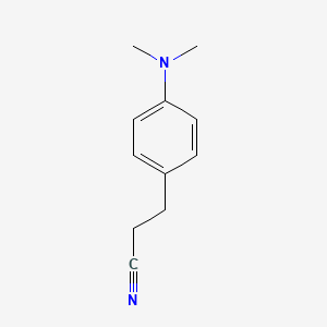 molecular formula C11H14N2 B3366610 3-[4-(Dimethylamino)phenyl]propanenitrile CAS No. 139670-58-9